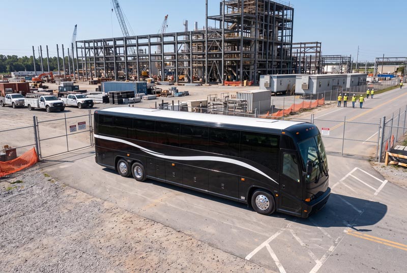 Construction Site Shuttle Bus Rentals in Sandy Springs, GA